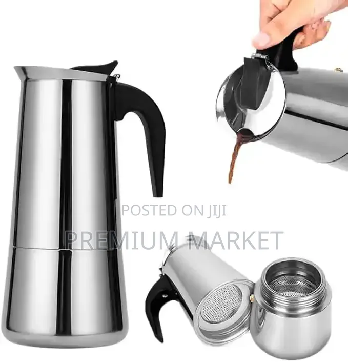 Coffee Makers Italian Pot Stainless Steel Espresso የጣሊያን የሚጣድ ቡና ማፍያ