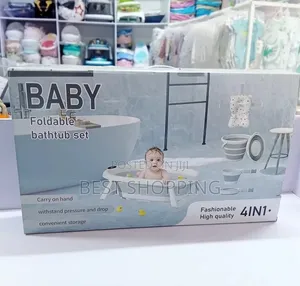 Foldable Baby Bathtub Set 4 in 1 Temperature Control ተጣጣፊ የልጆች ማጠቢያ ሴት
