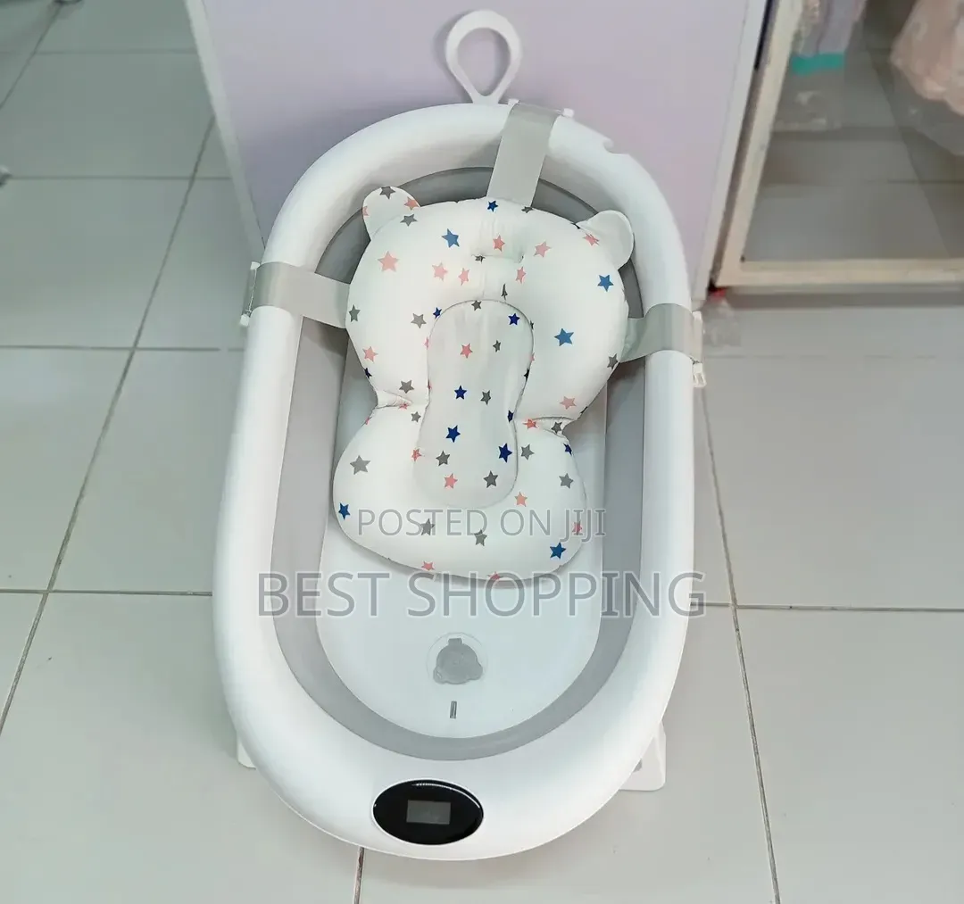 Foldable Baby Bathtub Set 4 in 1 Temperature Control ተጣጣፊ የልጆች ማጠቢያ ሴት