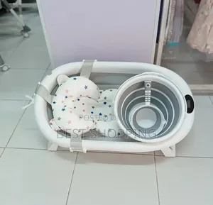 Foldable Baby Bathtub Set 4 in 1 Temperature Control ተጣጣፊ የልጆች ማጠቢያ ሴት