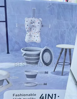 Foldable Baby Bathtub Set 4 in 1 Temperature Control ተጣጣፊ የልጆች ማጠቢያ ሴት
