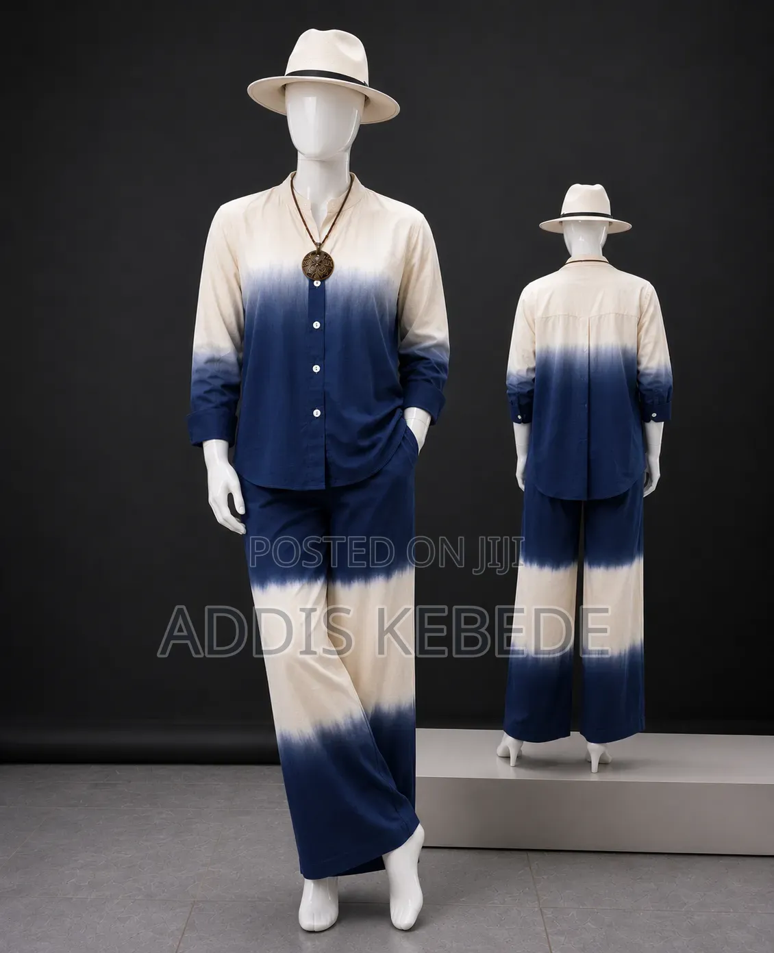 Elegant Blue White 2-Piece Set | Women’s Fashion