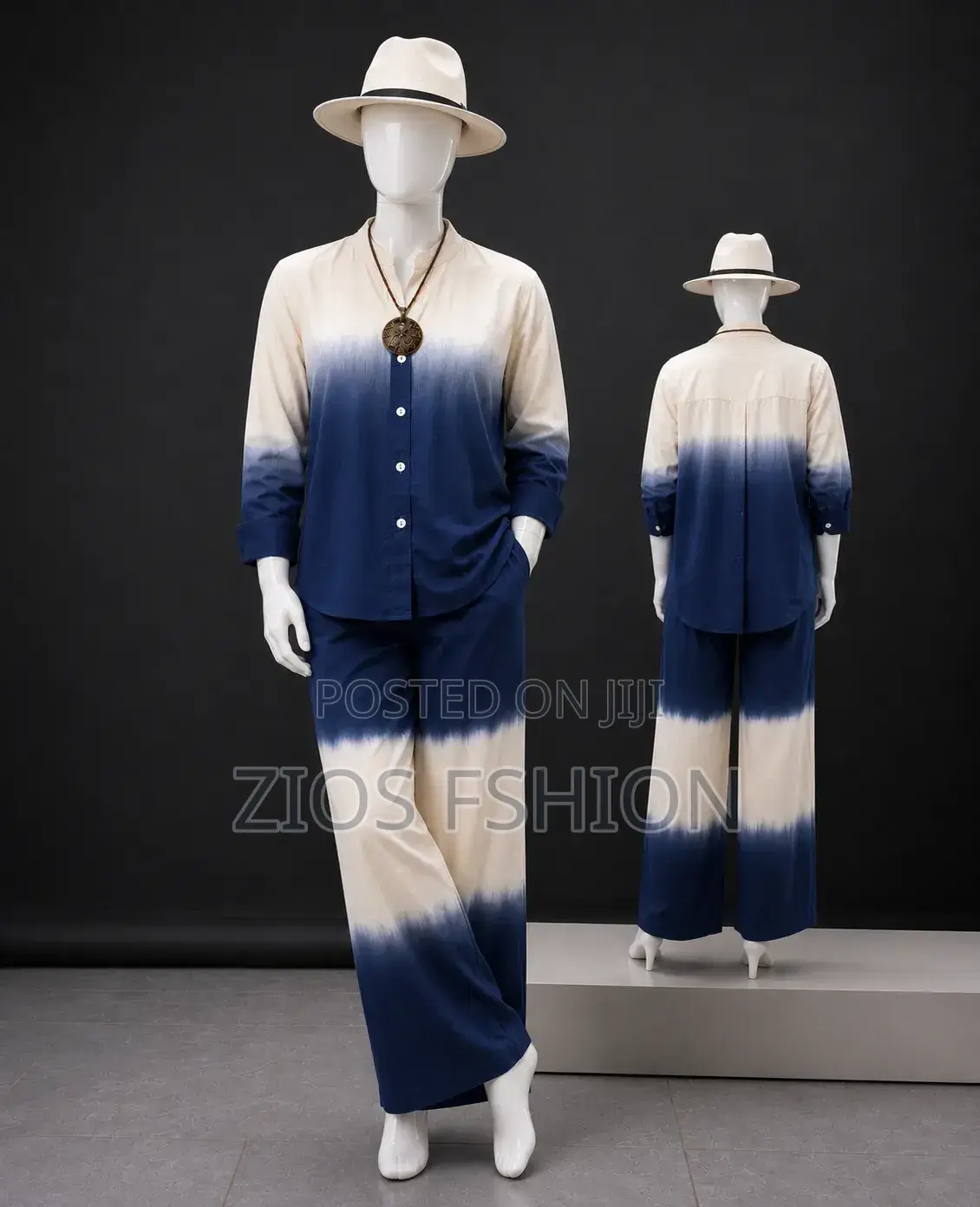 Elegant Blue White 2-Piece Set | Women’s Fashion