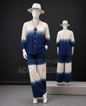 Elegant Blue White 2-Piece Set | Women’s Fashion