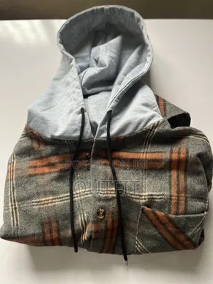 Multi Colored Square Striped Mens Button Down Jacket