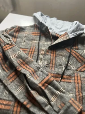 Multi Colored Square Striped Mens Button Down Jacket