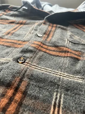 Multi Colored Square Striped Mens Button Down Jacket