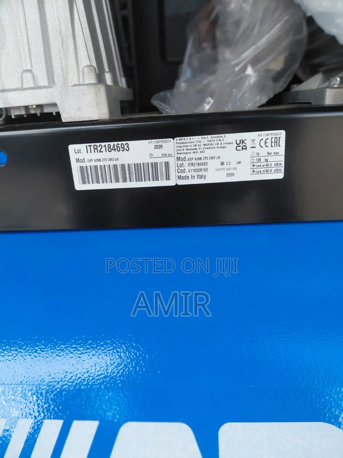ABAC 270L Air Compressor (Made in Italy)