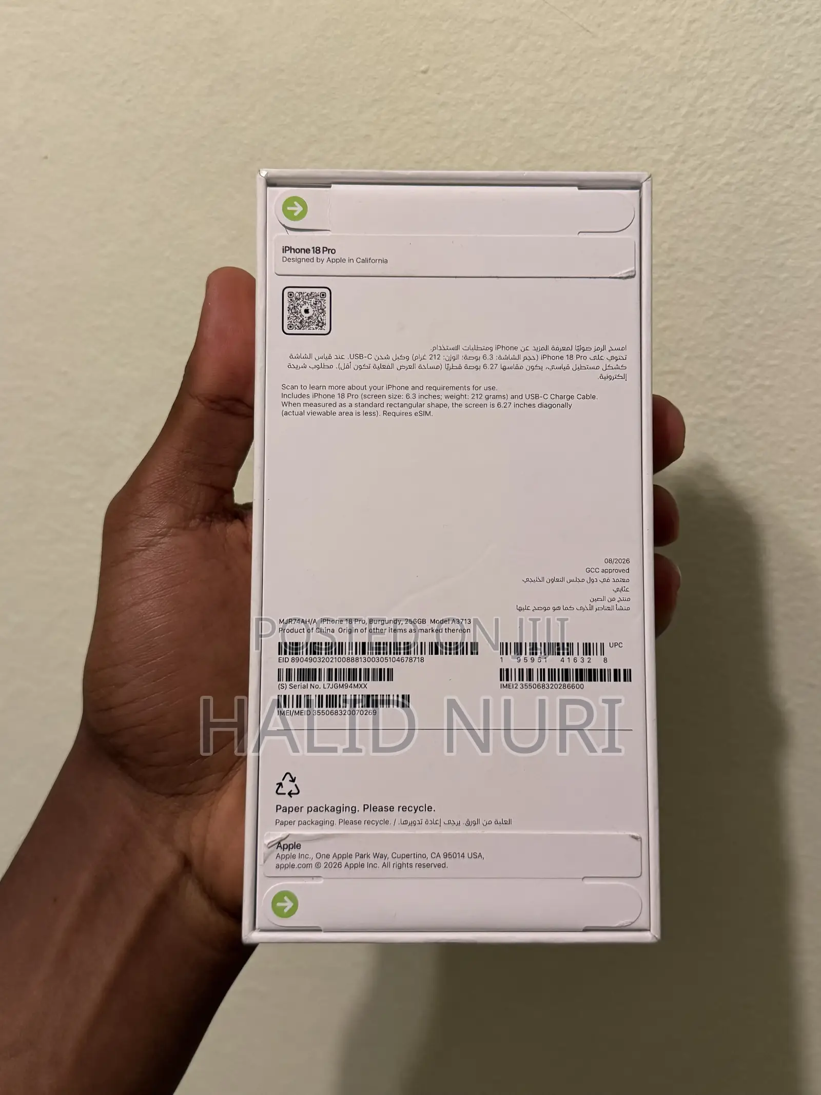 New Apple iPhone 18 Pro 256 GB