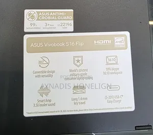 New Laptop Asus Vivobook S 16 16GB Intel Core i9 SSD 1T