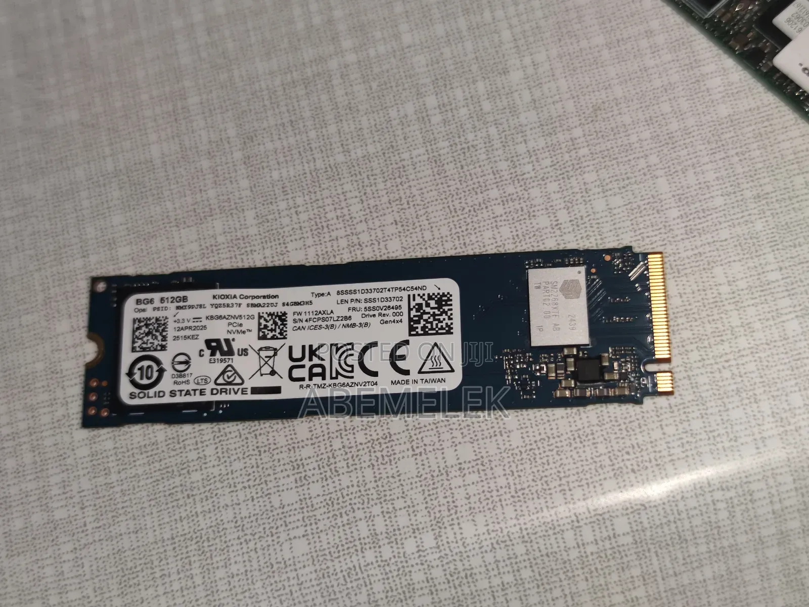 KIOXIA Corporation 512 SSD 99% Health