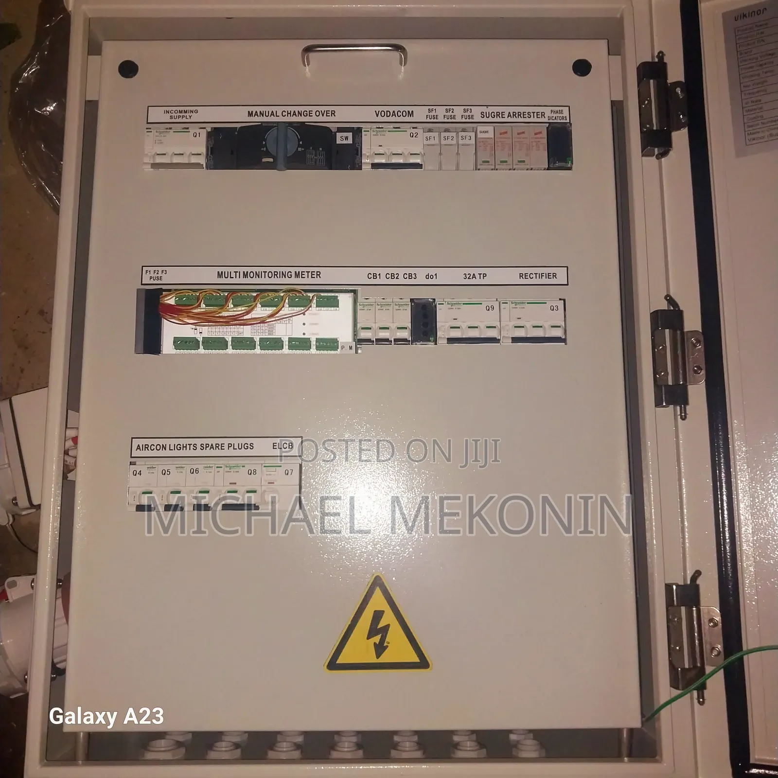 የ3-Phase የኤሌክትሪክ Power Distribution / Changeover Control Panel