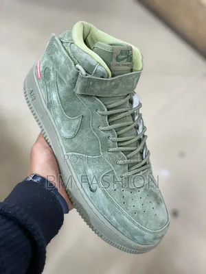 Nike Air Force 1 Mid '07 Olive Green Suede Sneaker