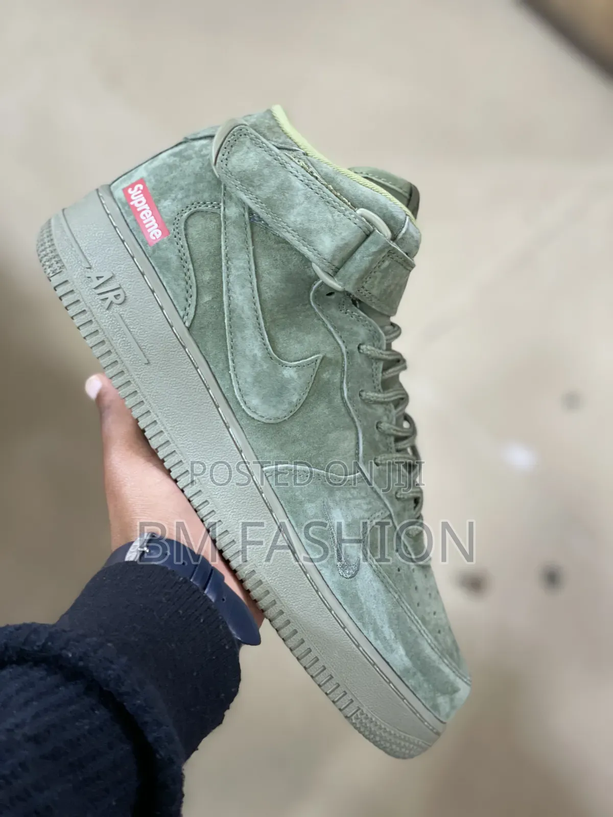 Nike Air Force 1 Mid '07 Olive Green Suede Sneaker