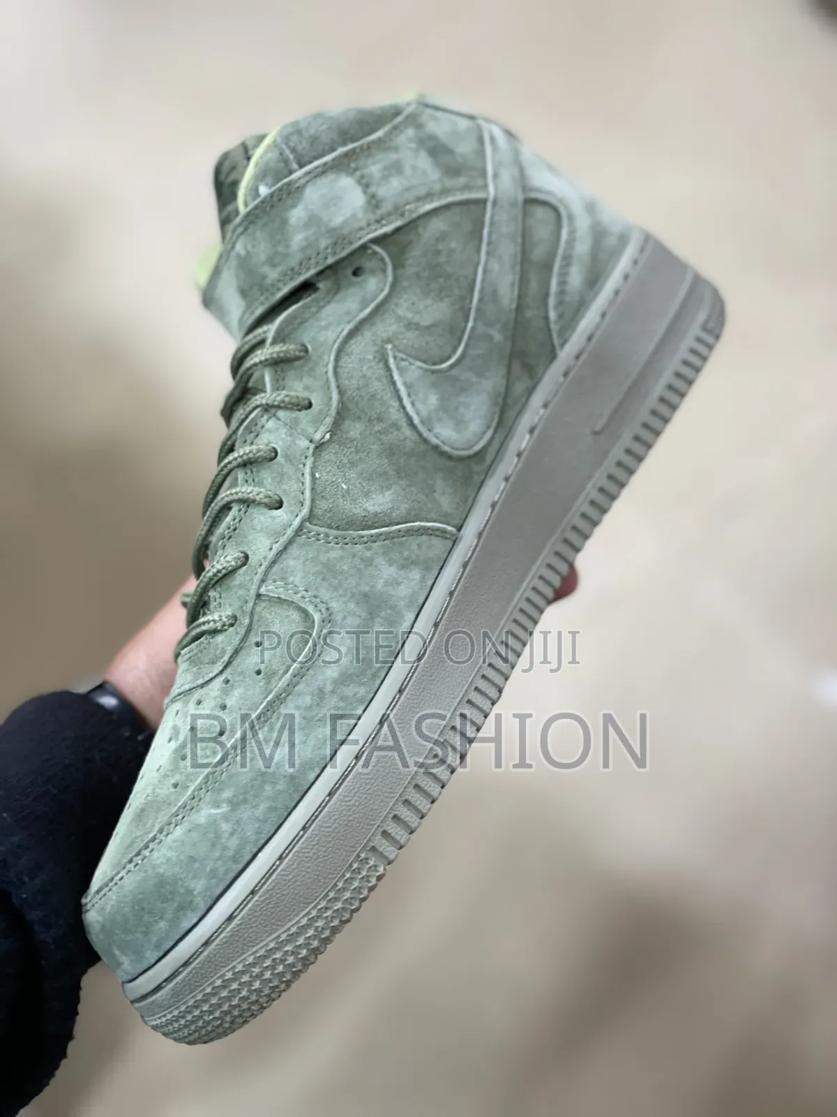 Nike Air Force 1 Mid '07 Olive Green Suede Sneaker
