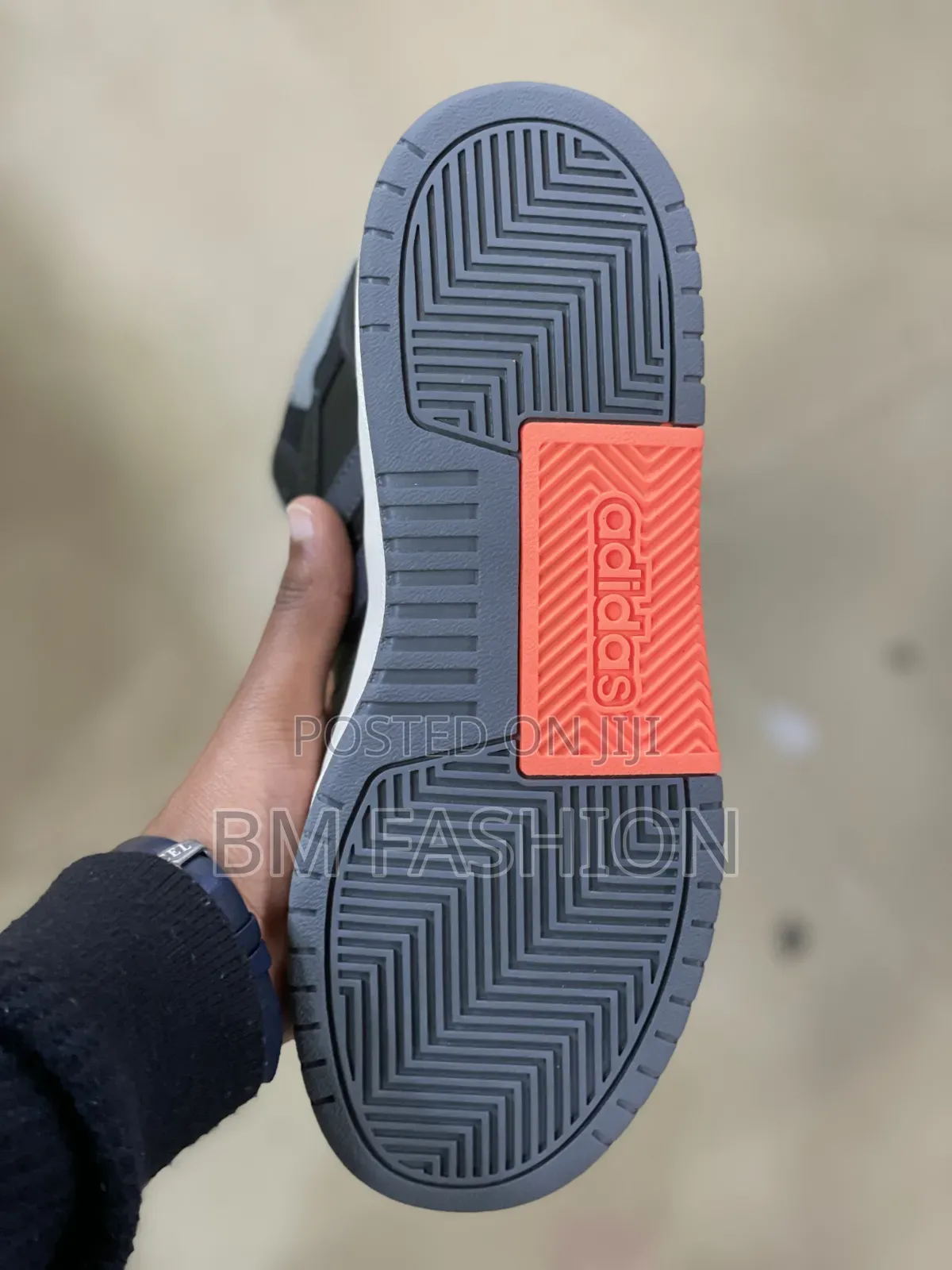 Black and Grey Adidas Entrap Mid High-Top Sneaker