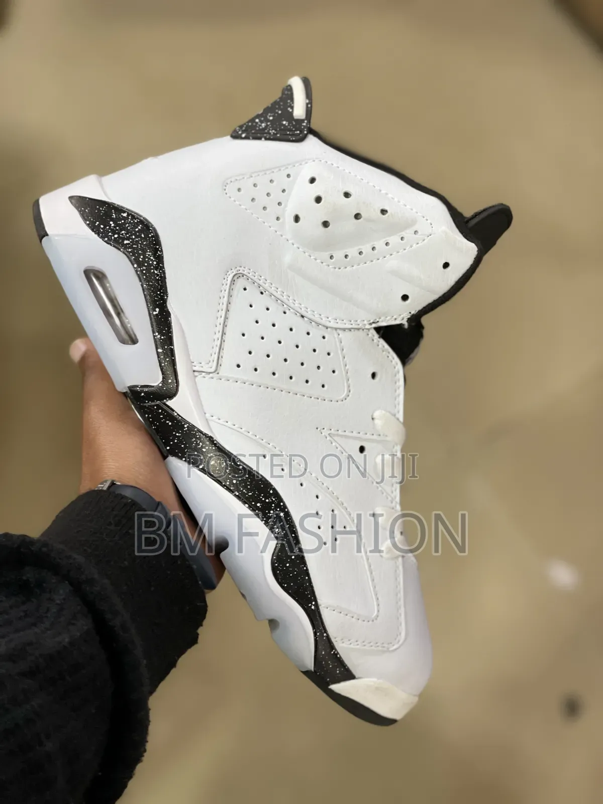 White Tumbled Leather Air Jordan 6 Retro "Reverse Oreo"