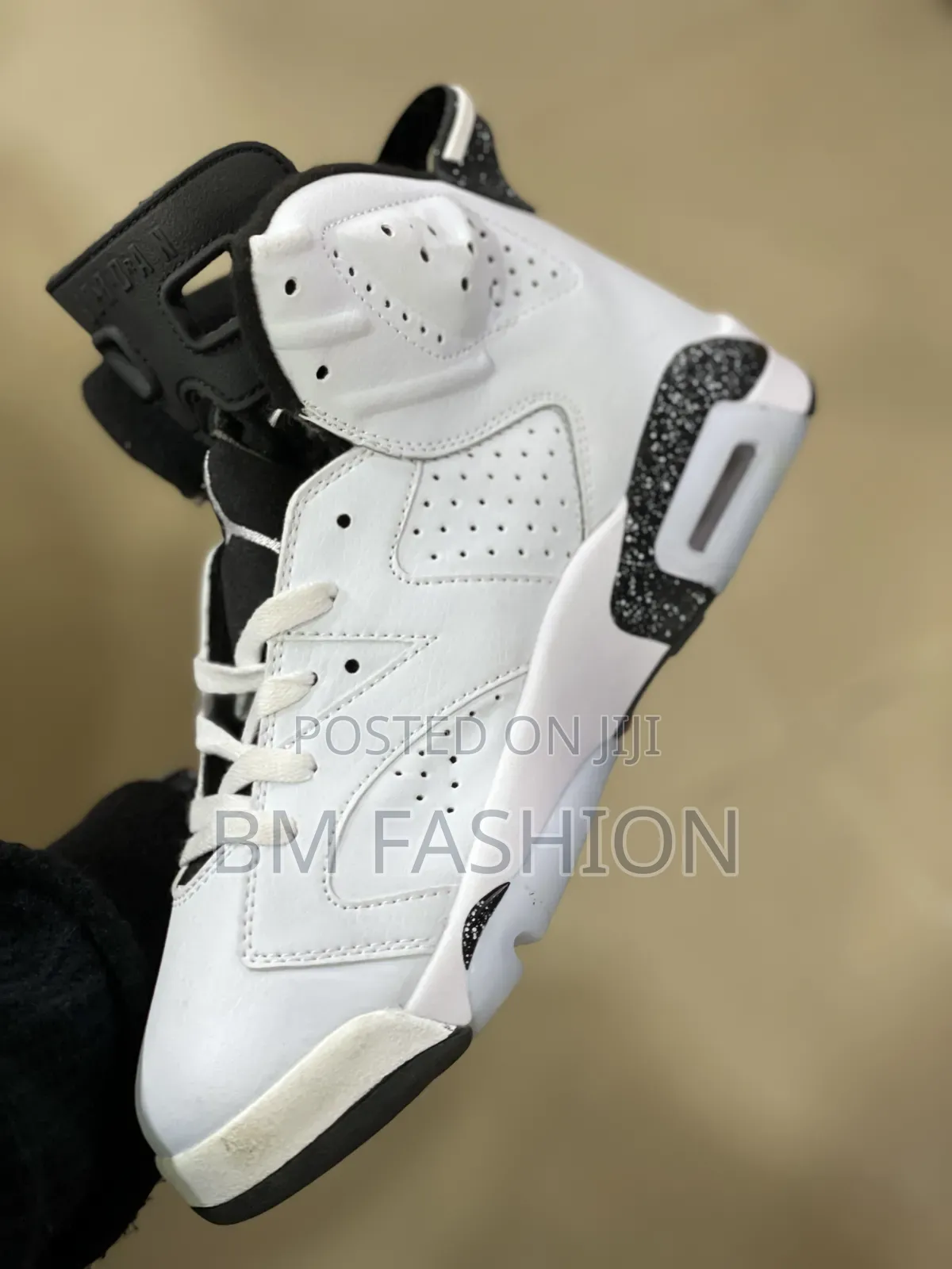 White Tumbled Leather Air Jordan 6 Retro "Reverse Oreo"