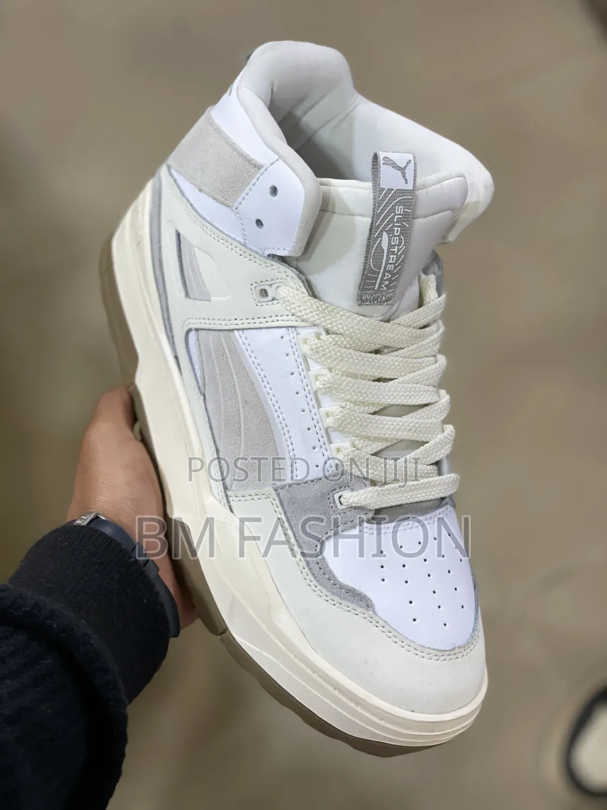 Beige Puma Slipstream Xtreme High Sneakers With a Rugged Rubber Sole