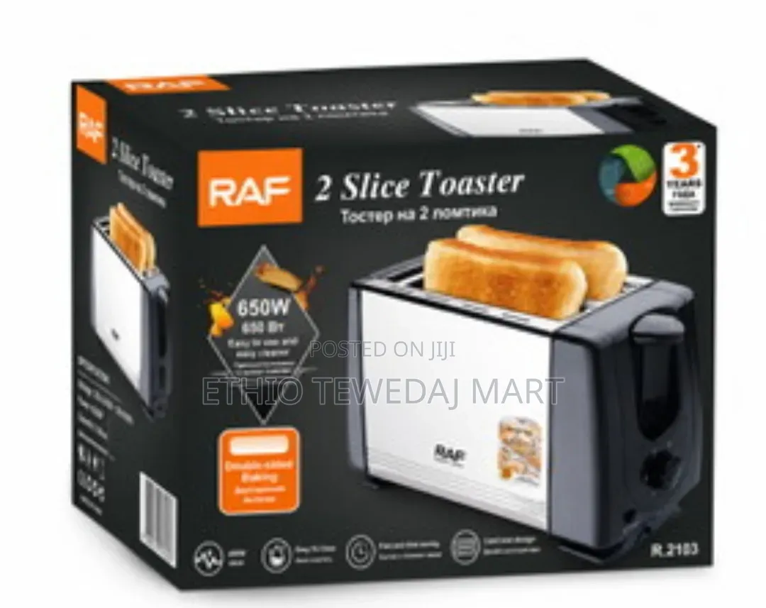 RAF 2-Slice Toaster ባለ ሁለት የዳቦ ቶስተር