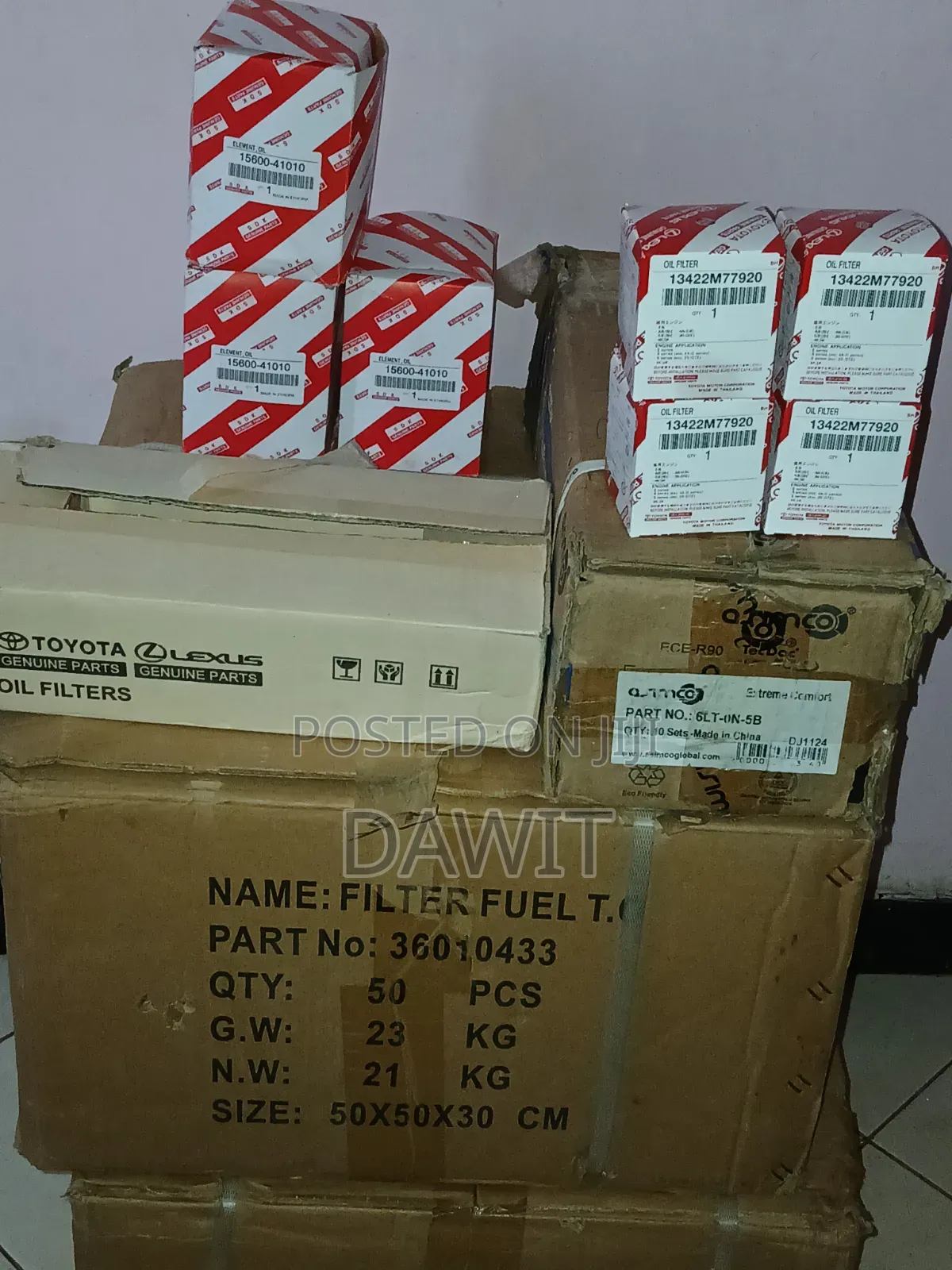 በብዛት Filtro Oil 3L,5L,dizire,vitz,corolla,dx,d4d,hailux