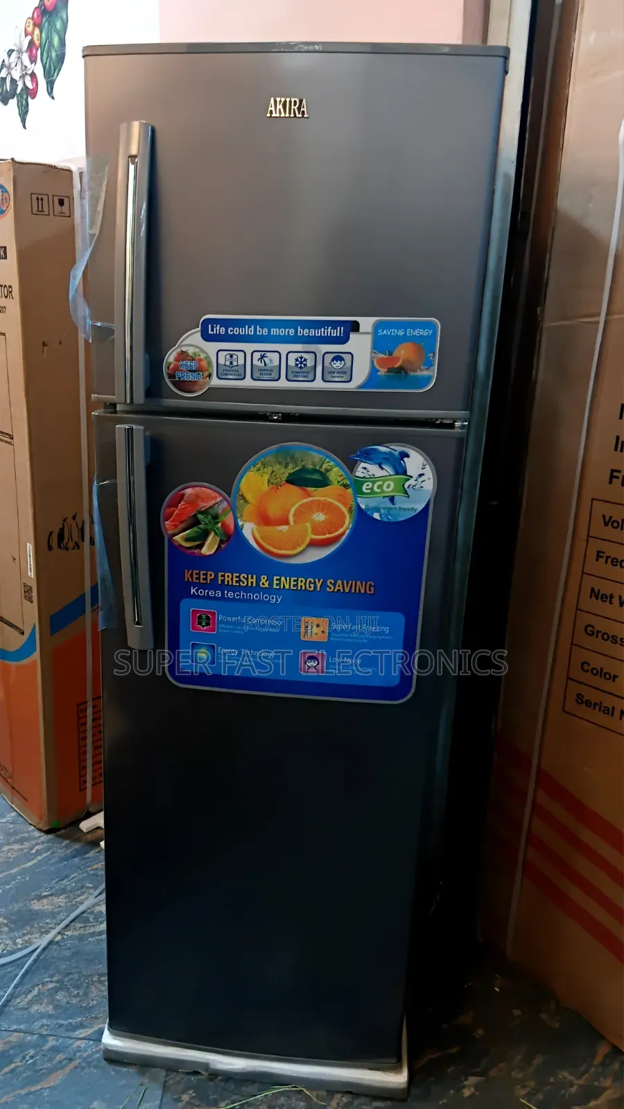 AKIRA Refrigerator 270– Double Door Energy Saving Fast Freezing
