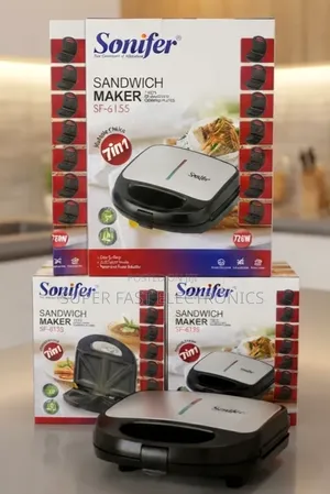 Sonifer Sandwich Maker.7-in-1 750W It Features Cooking Plates