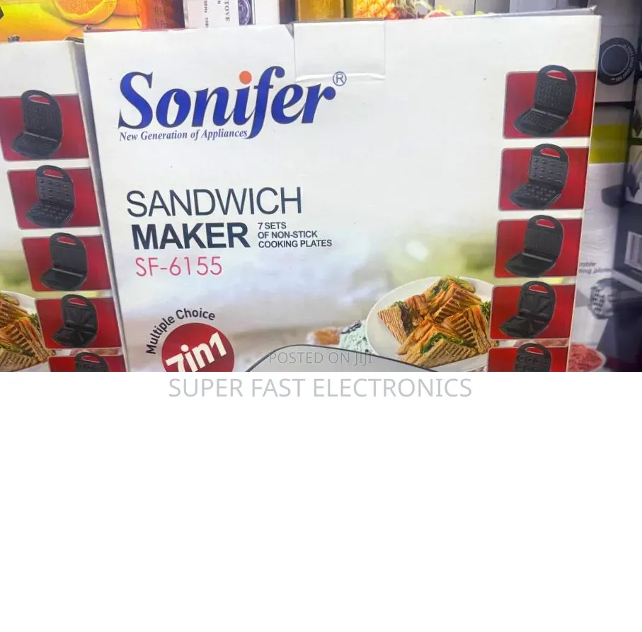 Sonifer Sandwich Maker.7-in-1 750W It Features Cooking Plates