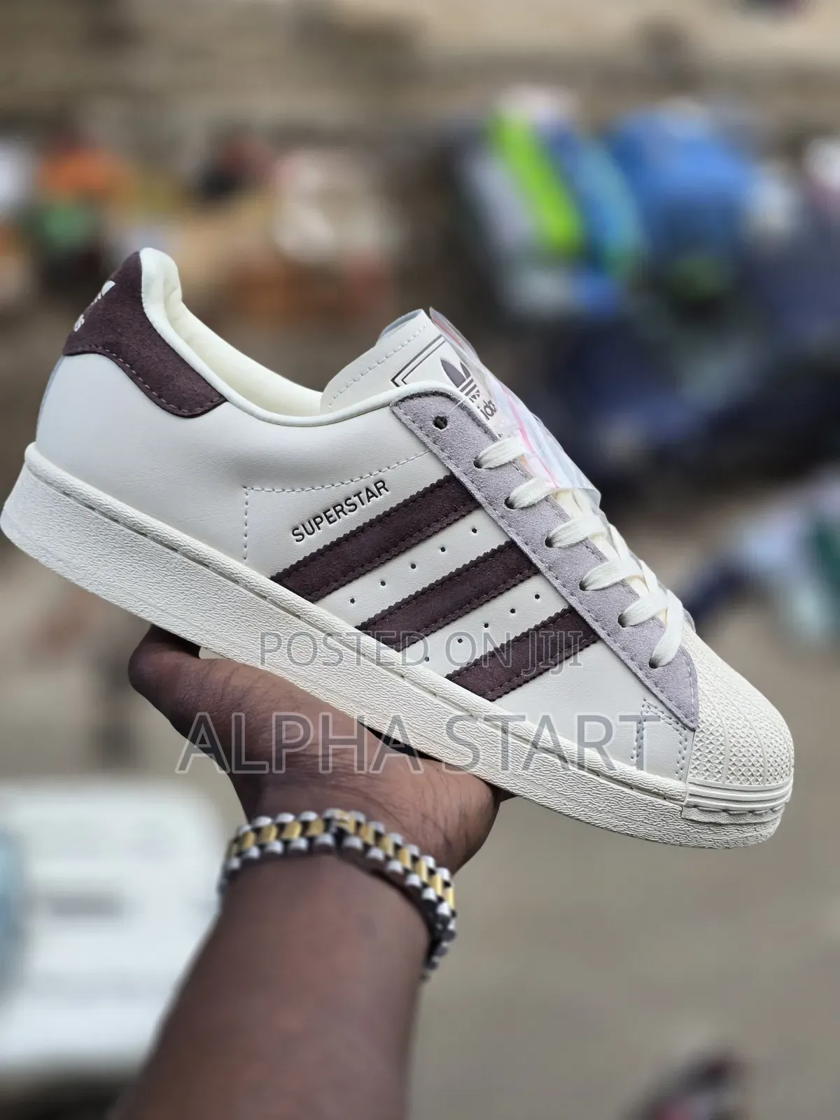 Adidas Superstar Green Blue High Master Quality Shoes Made in Vietnam