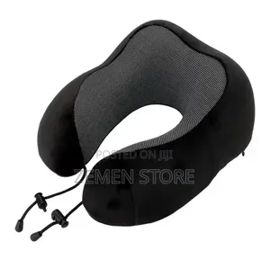Ergonomic Memory Foam Travel Neck Pillow With Adjustable Strap