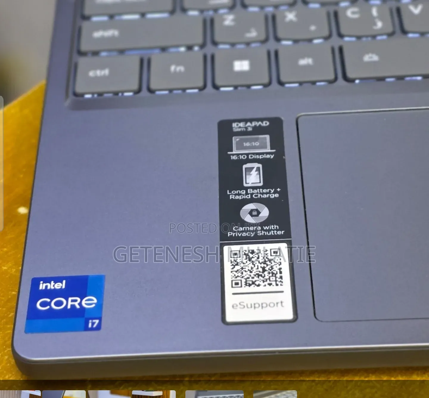 New Laptop Lenovo Ideapad 3 16GB Intel Core i7 SSD 512GB