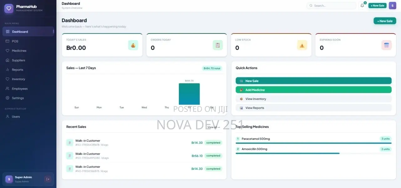 Offline Pharmacy Management System