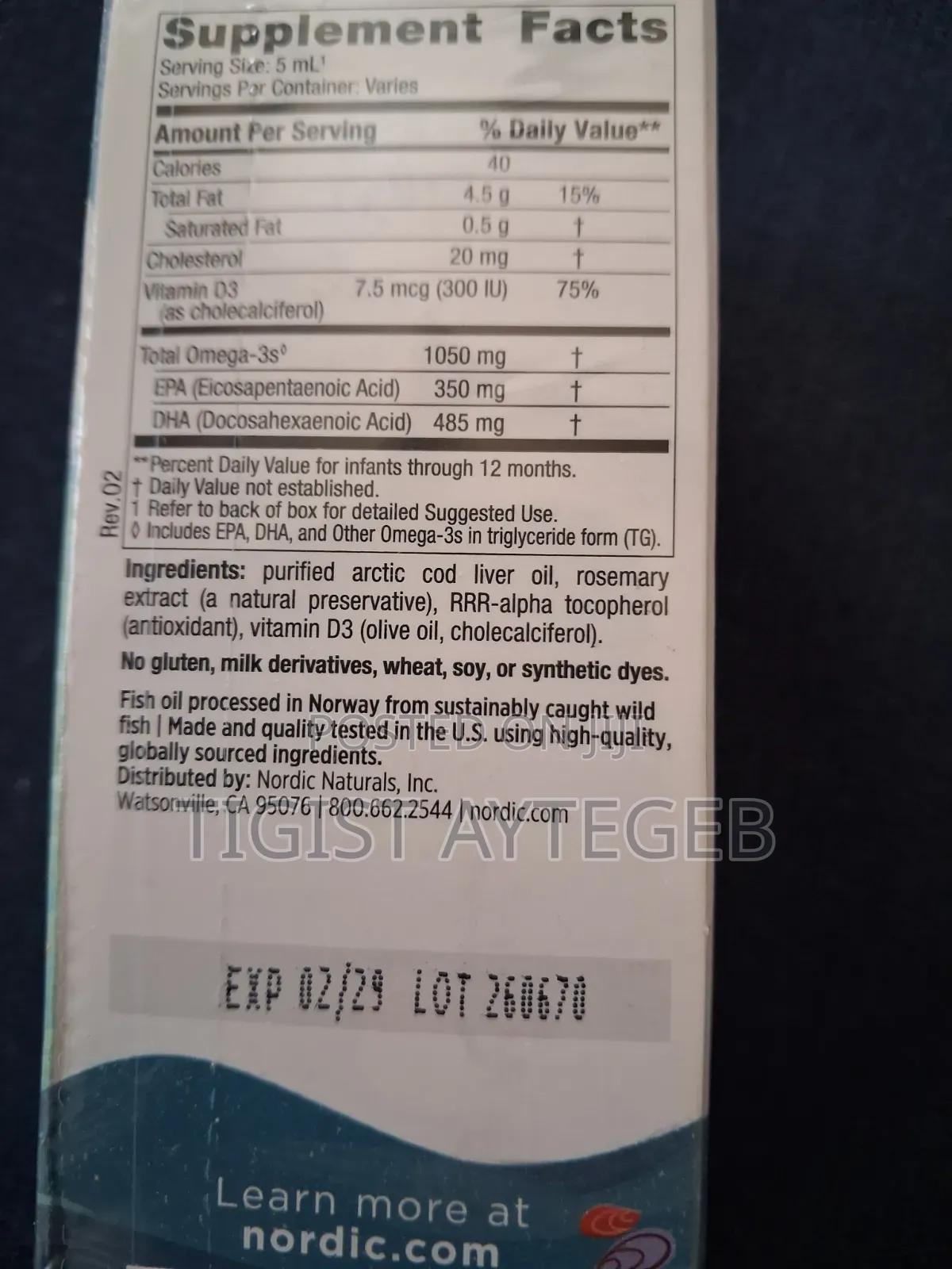 Nordic Naturals Baby's DHA 0-12 Months