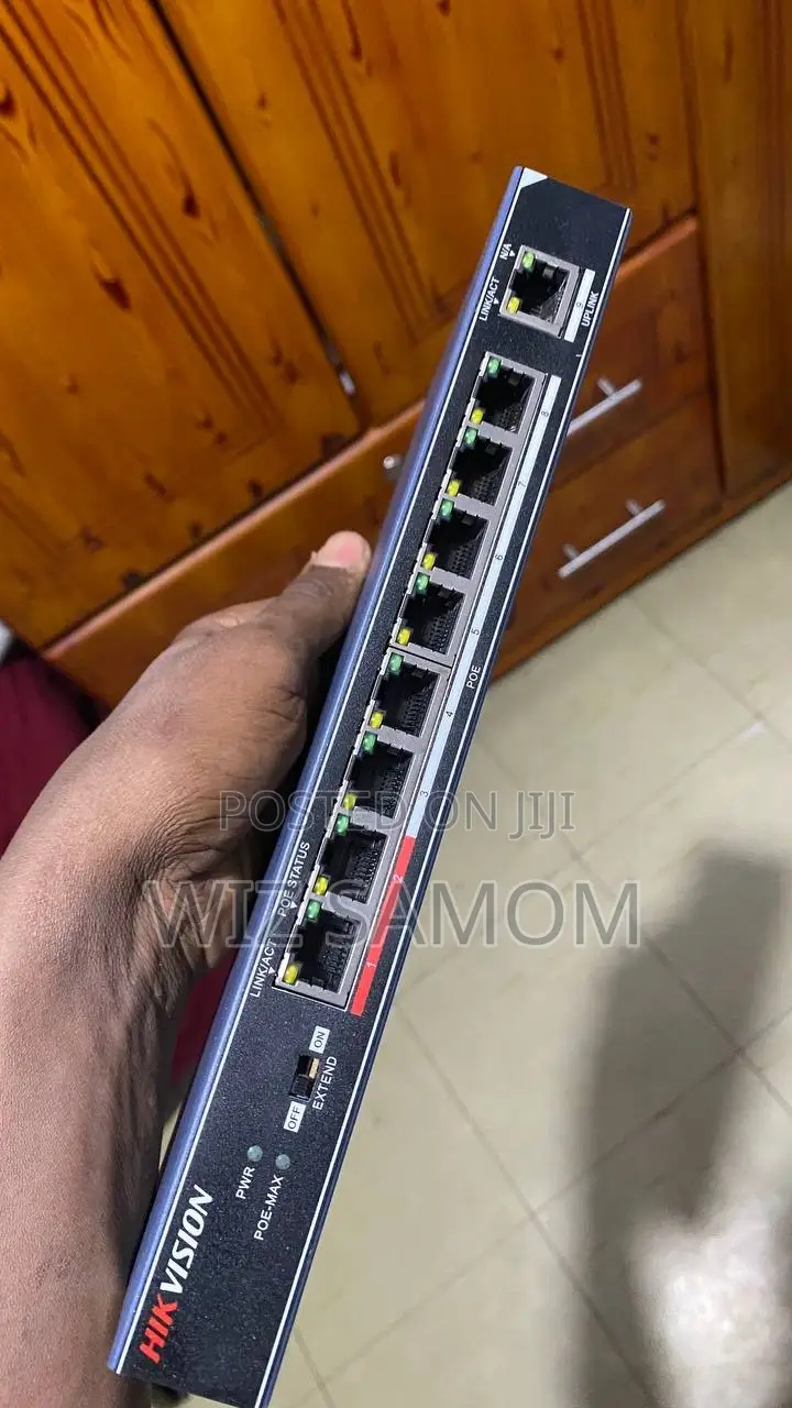 Hikvision 8-Port PoE Switch (DS-3E0109P-E) With Original Adapter