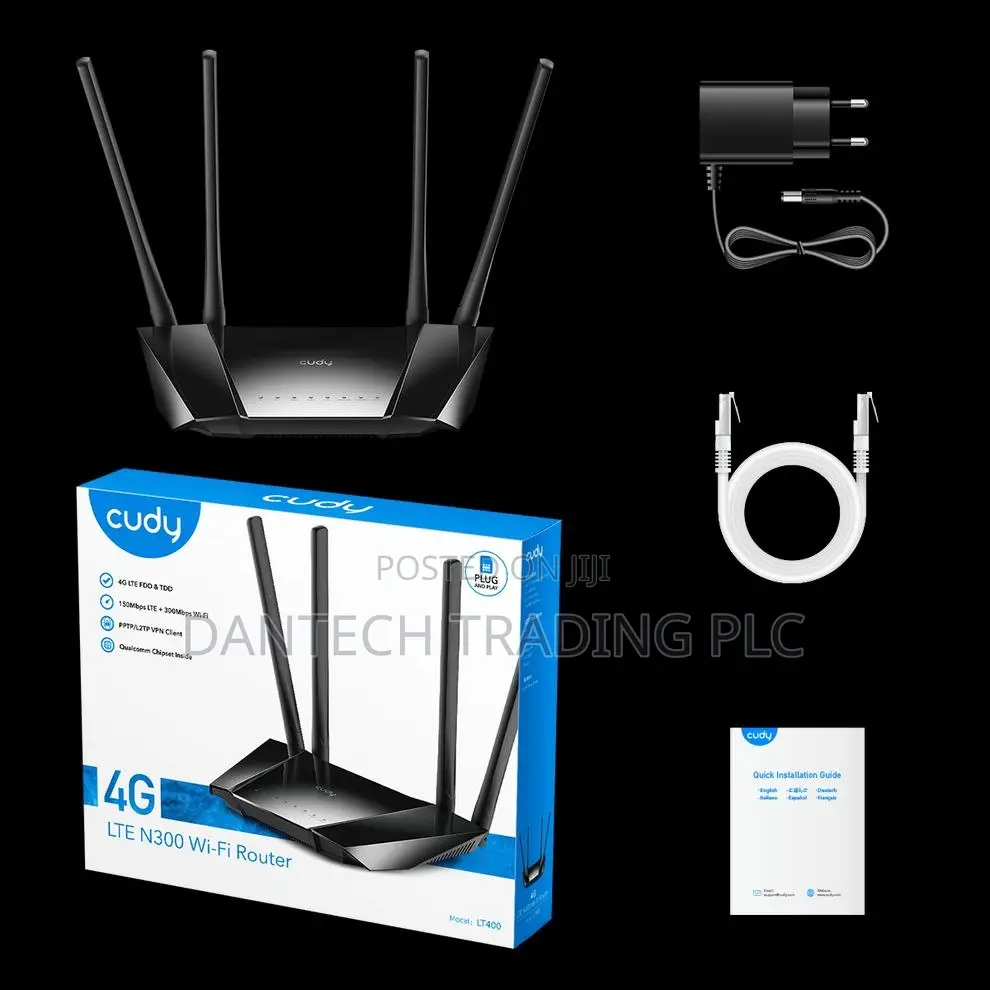 Cudy Lt400 4g Lte N300 Wi-Fi Router