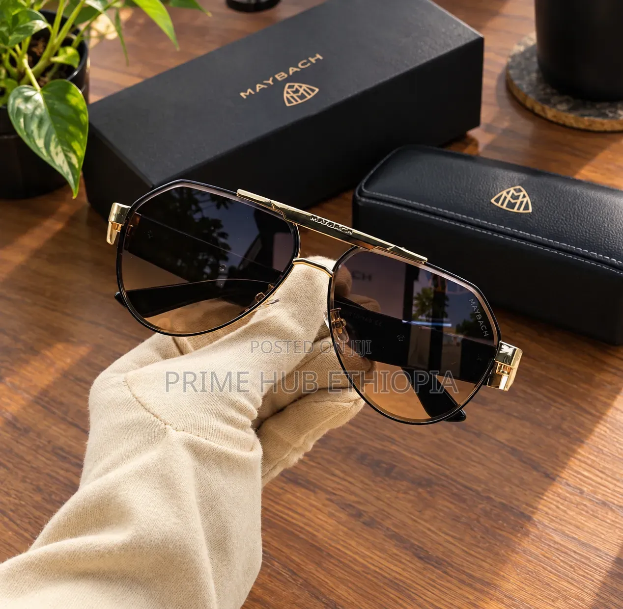 Maybach the King III Sunglasses Featuring a Titanium Frame