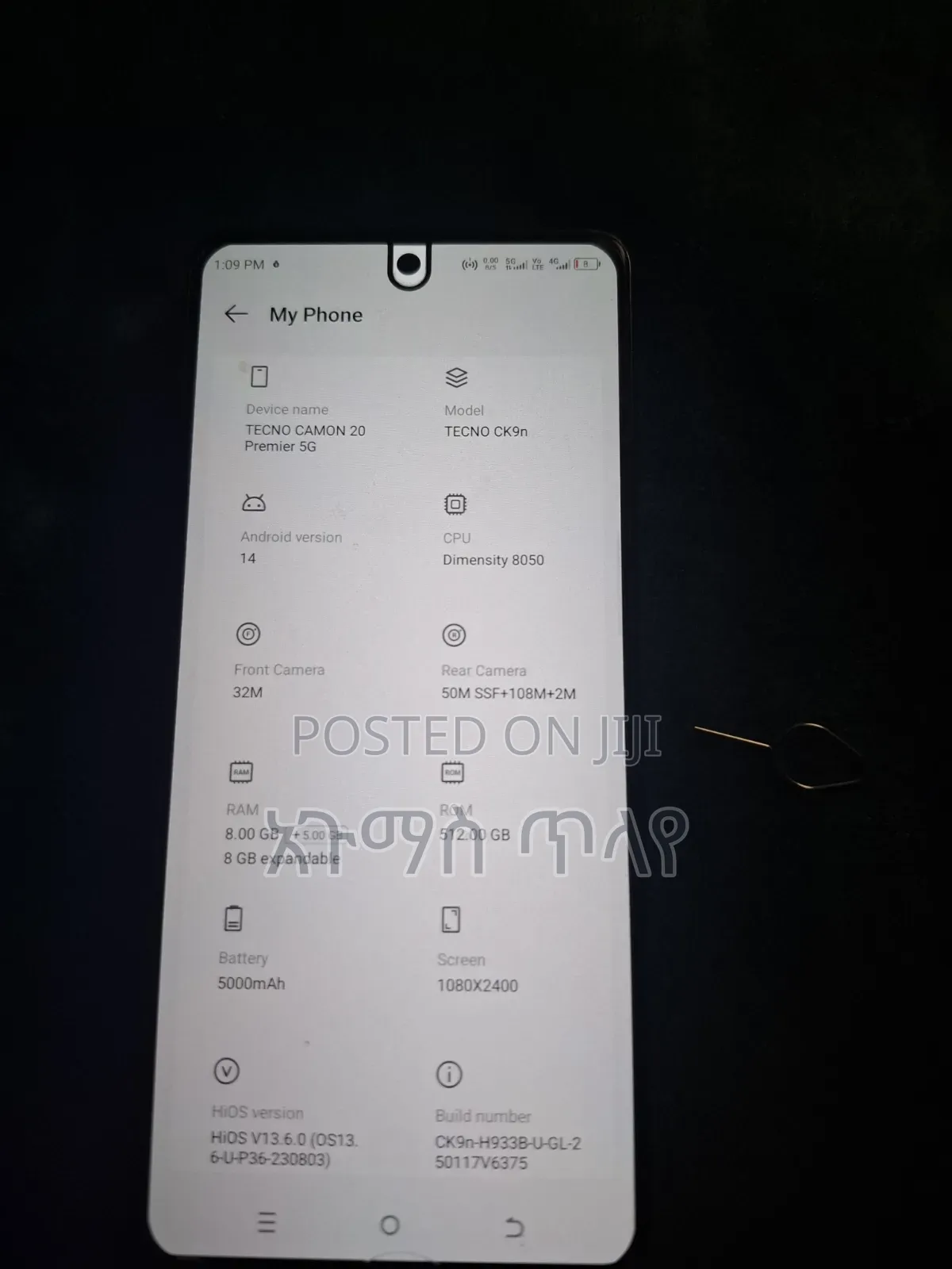 Tecno Camon 20 Premier 5G 512 GB Black