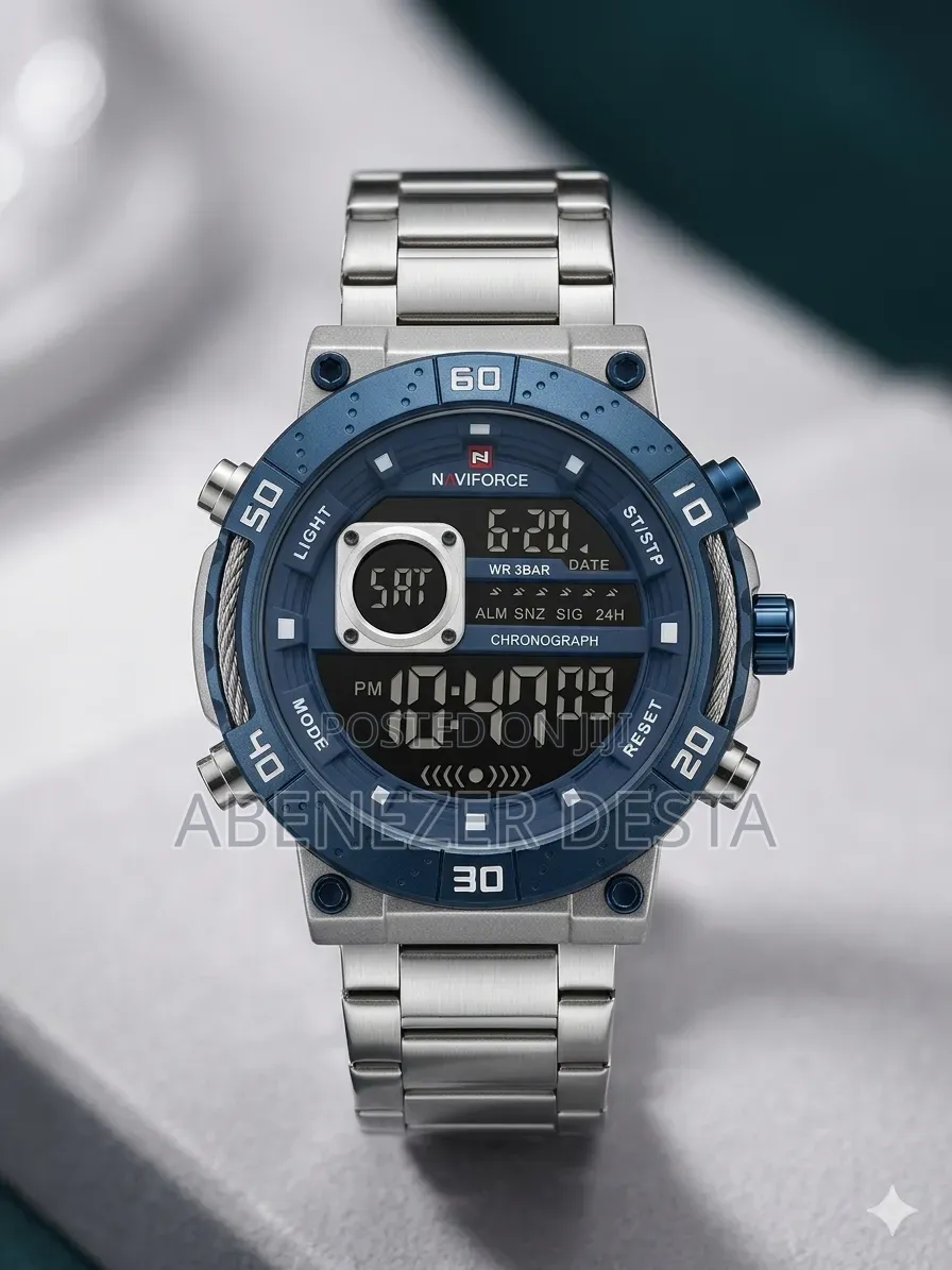 Naviforce NF9241S Sports Wristwatch Featuring a Silver Stainless Steel