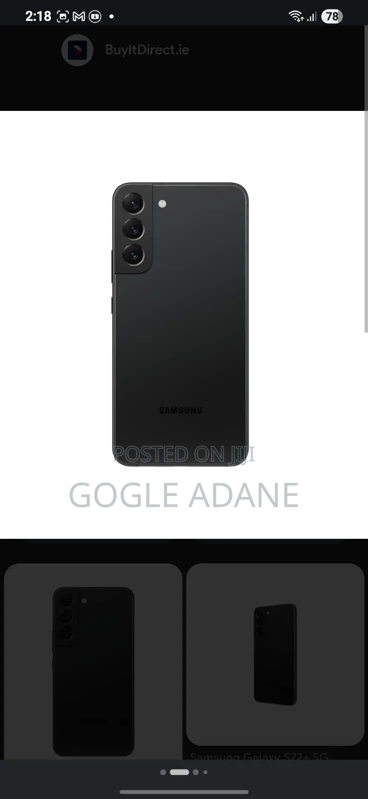 Samsung Galaxy S22+ 5G 256 GB Black