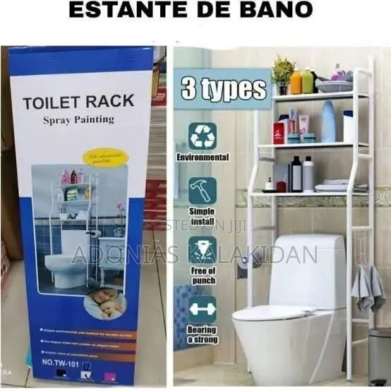 Over Toilet WC Rack ትልቁ Size ሙሉ በሙሉ ብረት