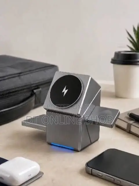 3-in-1 Electric Rotating Magnetic Wireless Charger
