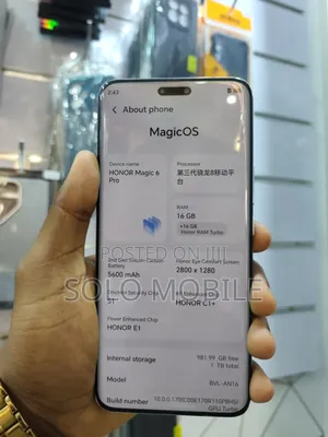 New Honor Magic6 Pro 1 TB Black