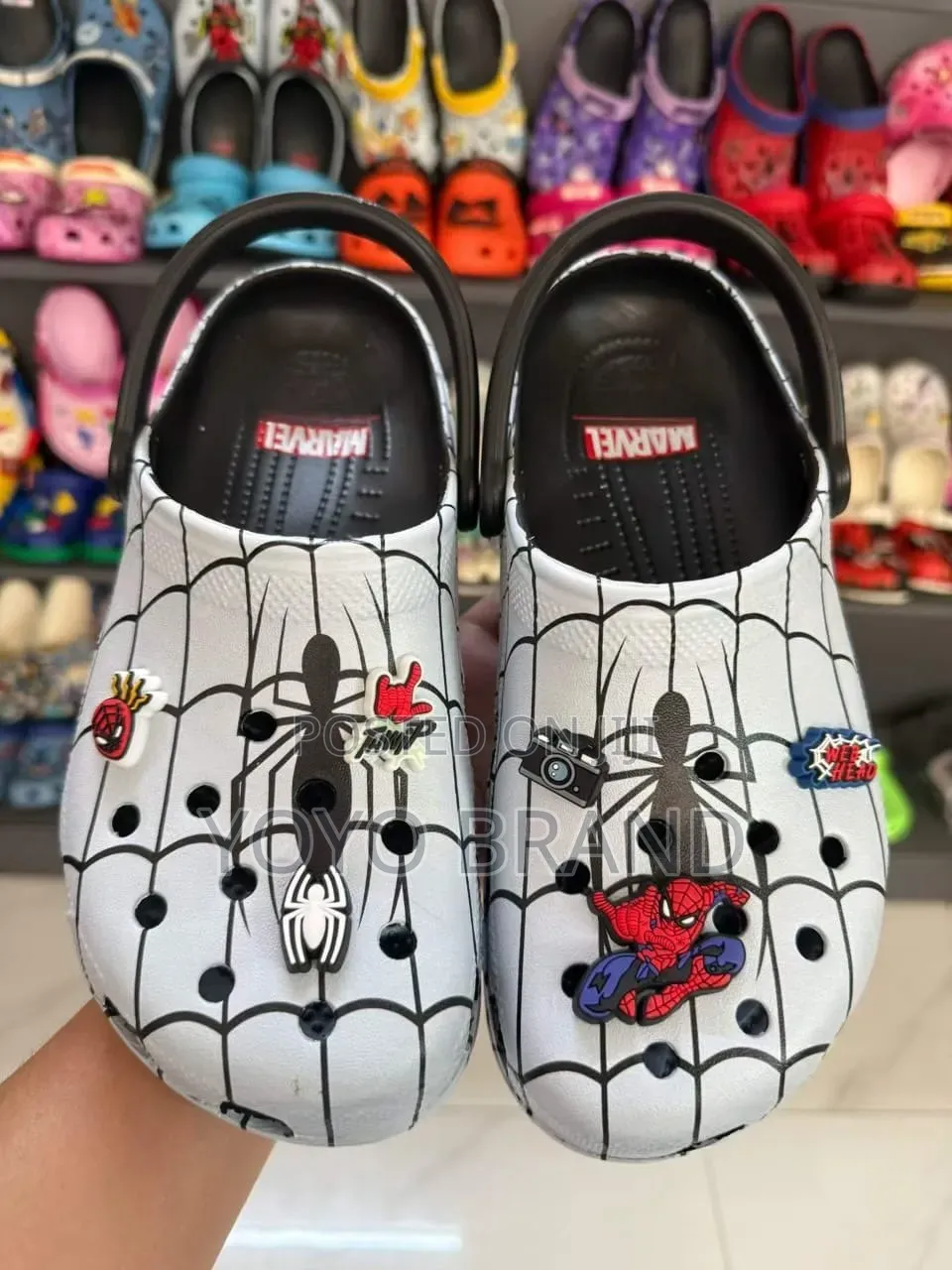 Crocs X Marvel Spider-Man Classic Logos Unisex Fashion Shoes