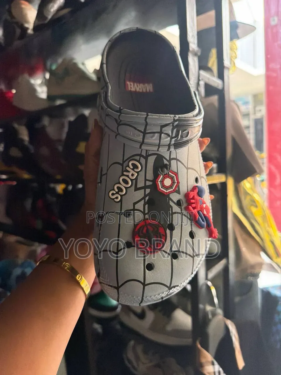Crocs X Marvel Spider-Man Classic Logos Unisex Fashion Shoes