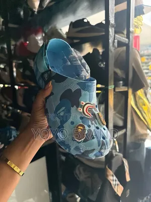 BAPE X Crocs Classic Logs "ABC Camo Blue" Unisex Fashion Shoes