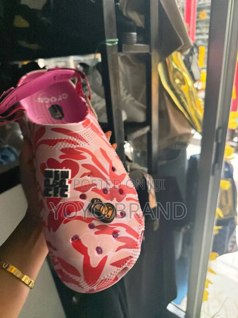 BAPEx Crocs Classic Clog "Pink Camo" Unisex Fashion Shoes