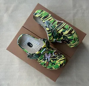 BAPE × Crocs Classic Clog ABC Camo Green Classic Unisex Fashion Shoes