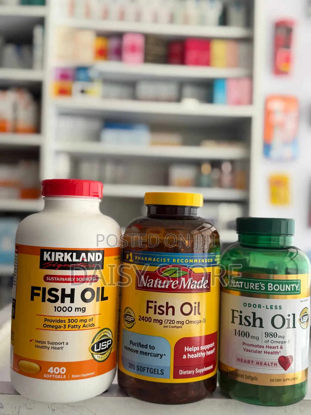የዓሳ ዘይት (Fish Oil / Omega-3) - Kirkland, Nature Made Nature's Bounty