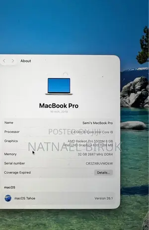 Laptop Apple MacBook Pro 2019 32GB SSD 1T