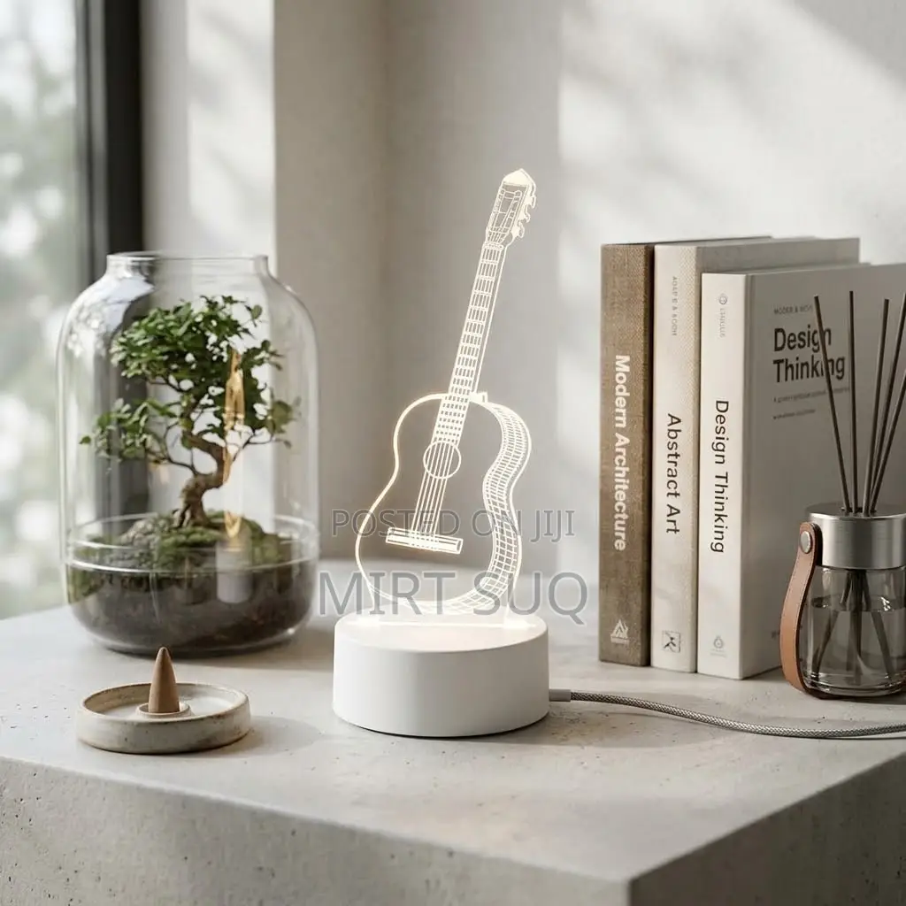 3D LED Guitar Illusion Night Light